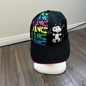 Dance Costume Cap - Black with Multicolor Design